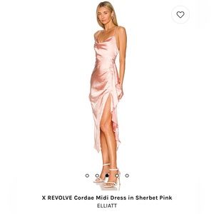 Cordae Midi Dress in Sherbet Pink